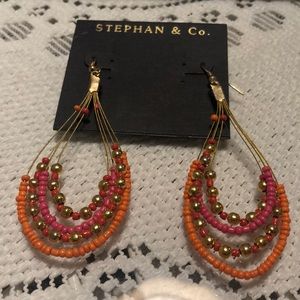 Stephan & Co wire beaded earrings